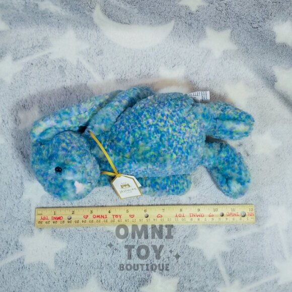 Jellycat Bashful Luxe Bunny Azure MEDIUM Blue Soft Plush Toy Gift - Picture 4 of 6